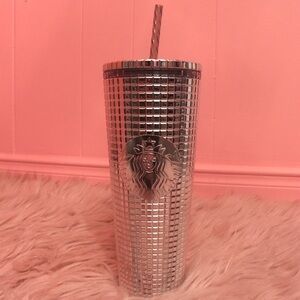 NWT Starbucks Silver Tumblr
